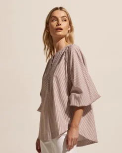 zoe kratzmann Tops|Collude Top-Toast Stripe