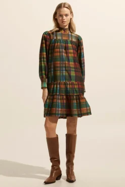 zoe kratzmann Dresses|Confide Dress-Kaleidoscope Check