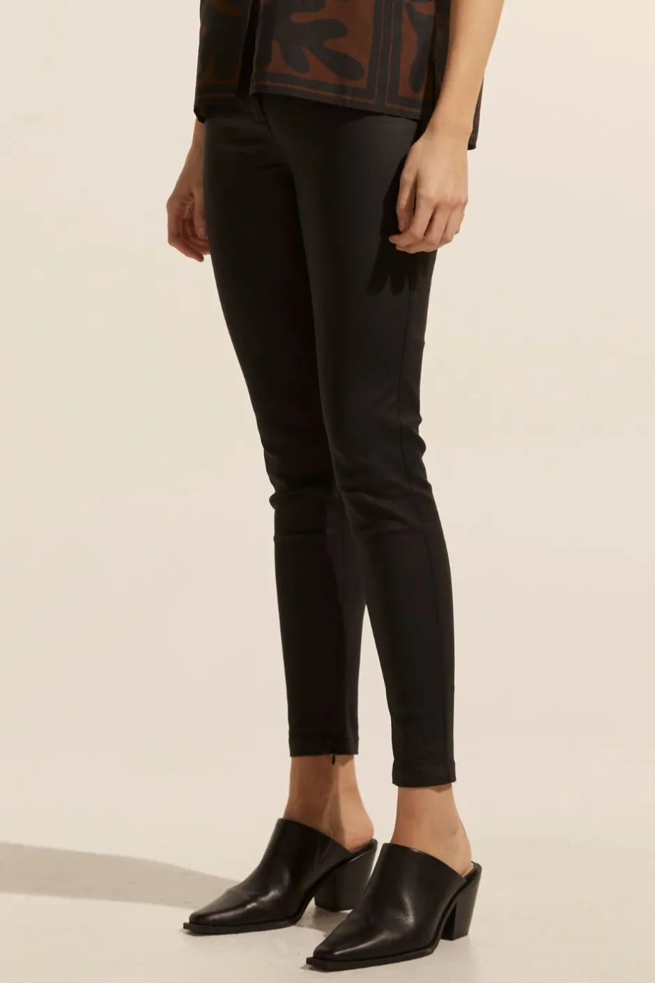 zoe kratzmann Bottoms|Contest Pant-Black Coated