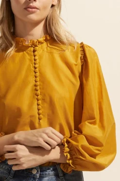 zoe kratzmann Tops|Context Top-Ochre