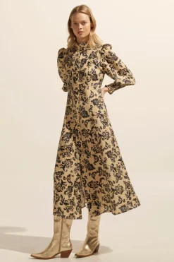 zoe kratzmann Dresses|Crave Dress-Ochre Floral