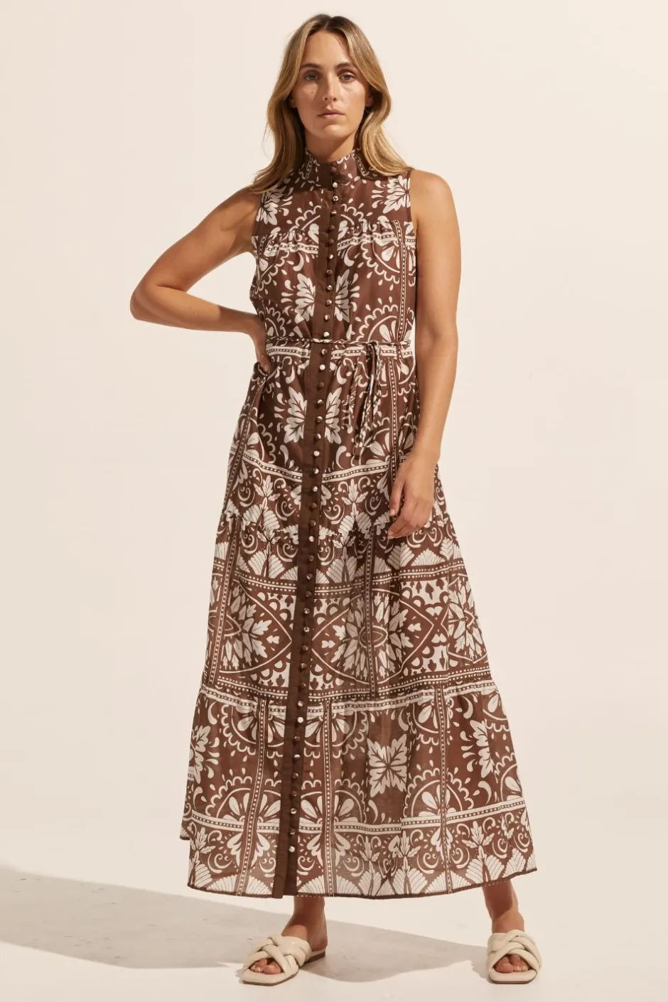 zoe kratzmann Dresses|Crescent Dress-Choc Mosaic