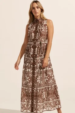 zoe kratzmann Dresses|Crescent Dress-Choc Mosaic