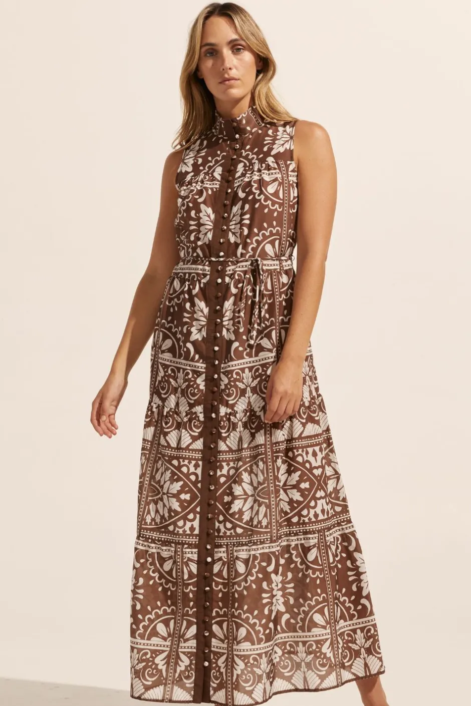 zoe kratzmann Dresses|Crescent Dress-Choc Mosaic