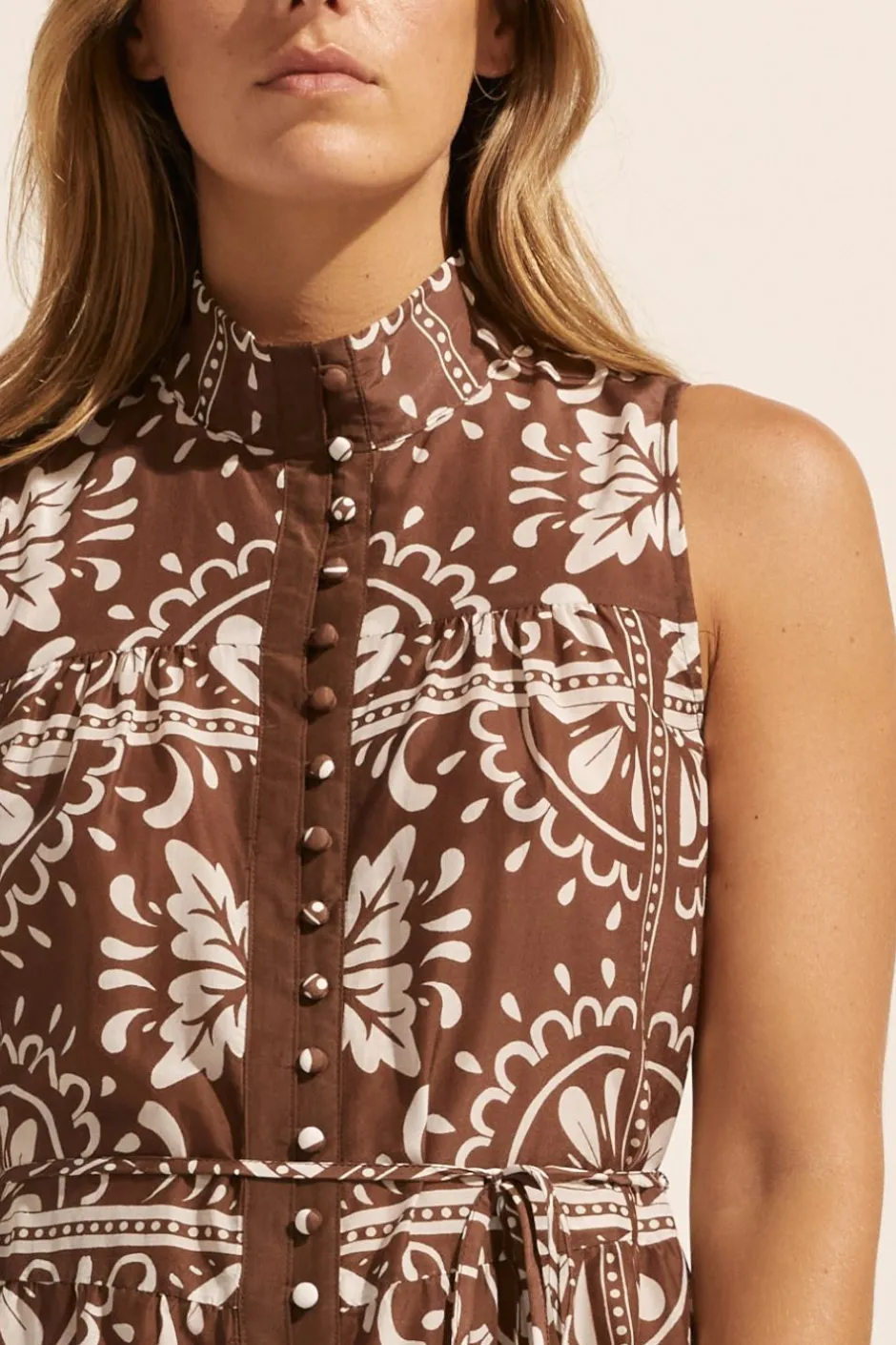 zoe kratzmann Dresses|Crescent Dress-Choc Mosaic