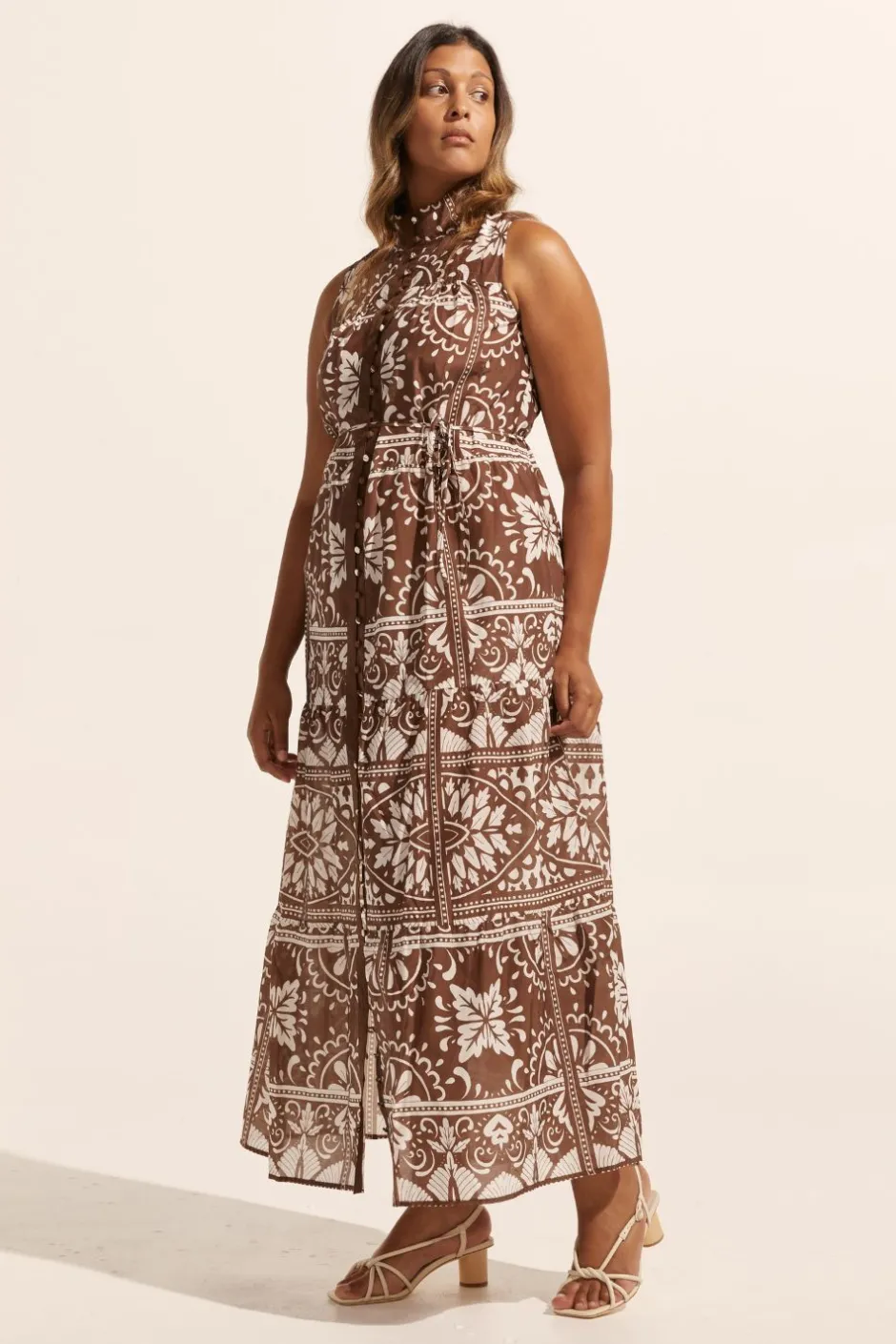 zoe kratzmann Dresses|Crescent Dress-Choc Mosaic