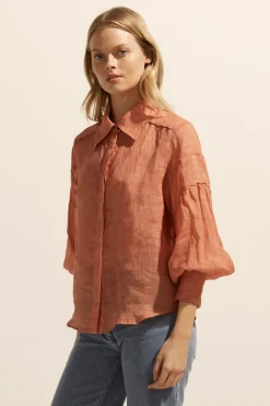 zoe kratzmann Tops|Dash Top-Apricot