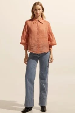 zoe kratzmann Tops|Dash Top-Apricot