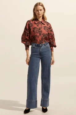 zoe kratzmann Tops|Dash Top-Clay Floral
