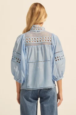 zoe kratzmann Tops|Dedicate Top-Pale Blue