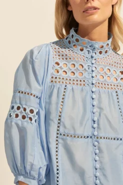 zoe kratzmann Tops|Dedicate Top-Pale Blue