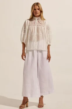 zoe kratzmann Tops|Dedicate Top-Porcelain