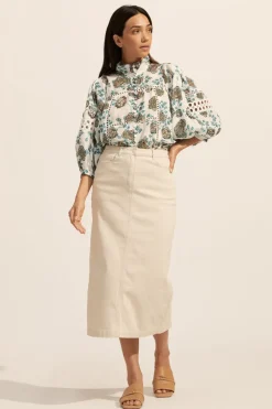 zoe kratzmann Tops|Dedicate Top-Sage Botanic