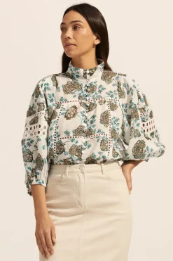 zoe kratzmann Tops|Dedicate Top-Sage Botanic