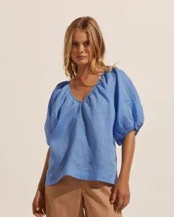 zoe kratzmann Tops|Element Top-Azure