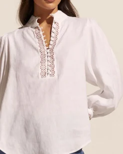 zoe kratzmann Tops|Emerge Top-Porcelain