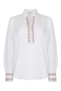 zoe kratzmann Tops|Emerge Top-Porcelain