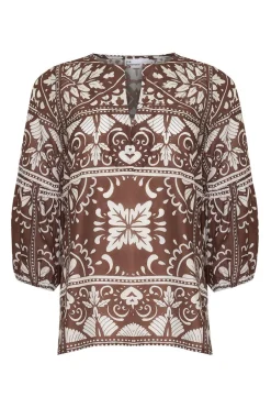 zoe kratzmann Tops|Entice Top-Choc Mosaic