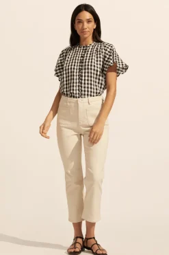 zoe kratzmann Tops|Essence Top-Black Check