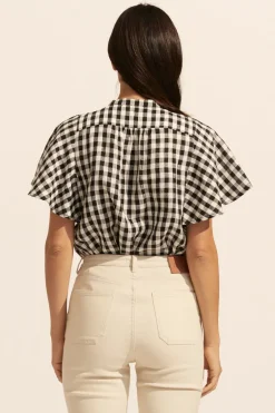 zoe kratzmann Tops|Essence Top-Black Check