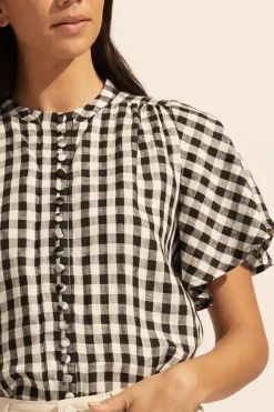 zoe kratzmann Tops|Essence Top-Black Check