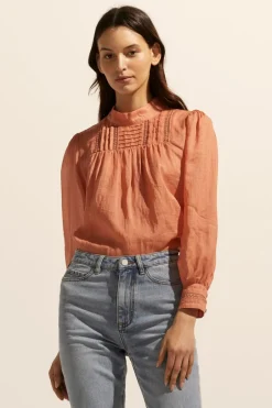 zoe kratzmann Tops|Faze Top-Apricot