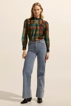 zoe kratzmann Tops|Faze Top-Kaleidoscope Check