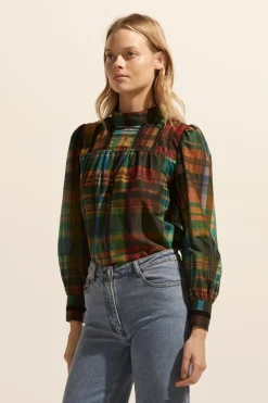 zoe kratzmann Tops|Faze Top-Kaleidoscope Check
