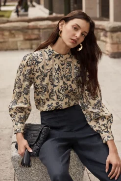 zoe kratzmann Tops|Faze Top-Ochre Floral