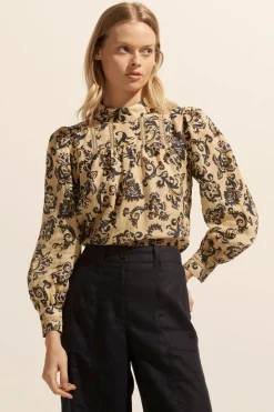 zoe kratzmann Tops|Faze Top-Ochre Floral