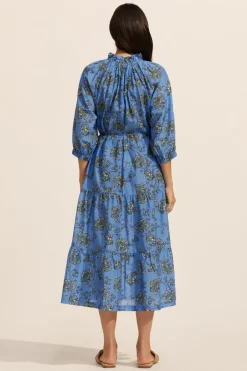 zoe kratzmann Dresses|Field Dress-Azure Botanic