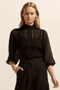 zoe kratzmann Tops|Focus Top-Black