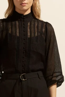 zoe kratzmann Tops|Focus Top-Black