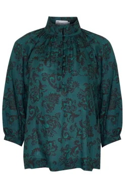 zoe kratzmann Tops|Fuse Top-Green Floral