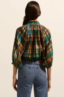 zoe kratzmann Tops|Fuse Top-Kaleidoscope Check