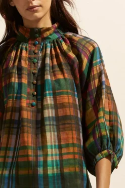 zoe kratzmann Tops|Fuse Top-Kaleidoscope Check