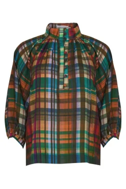 zoe kratzmann Tops|Fuse Top-Kaleidoscope Check