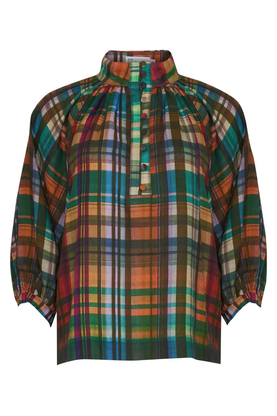 zoe kratzmann Tops|Fuse Top-Kaleidoscope Check