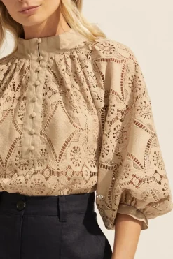 zoe kratzmann Tops|Fuse Top-Mushroom