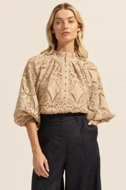 zoe kratzmann Tops|Fuse Top-Mushroom