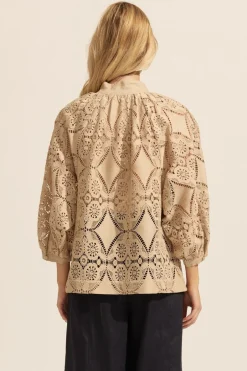 zoe kratzmann Tops|Fuse Top-Mushroom