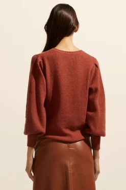 zoe kratzmann Knitwear|Gather Knit-Clay