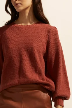 zoe kratzmann Knitwear|Gather Knit-Clay