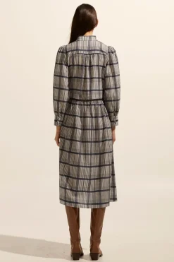 zoe kratzmann Dresses|Gleam Dress-Ink/Porcelain Check