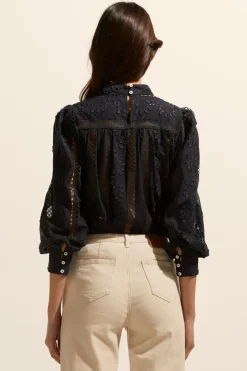 zoe kratzmann Tops|Glimpse Top-Indigo