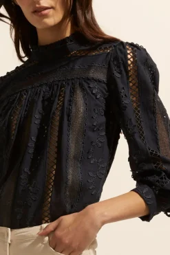 zoe kratzmann Tops|Glimpse Top-Indigo