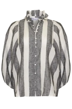 zoe kratzmann Tops|Grant Top-Black Wide Stripe