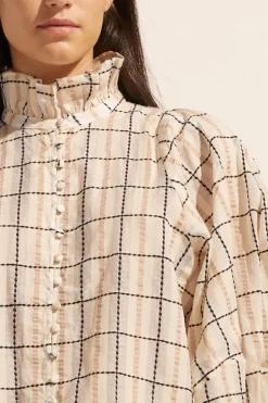 zoe kratzmann Tops|Grant Top-Ivory Check