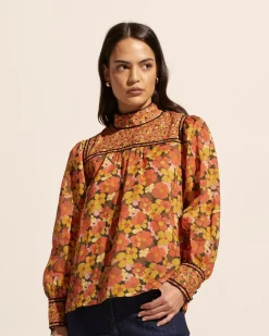 zoe kratzmann Tops|Horizen Top-Sunset Floral