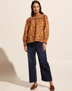 zoe kratzmann Tops|Horizen Top-Sunset Floral